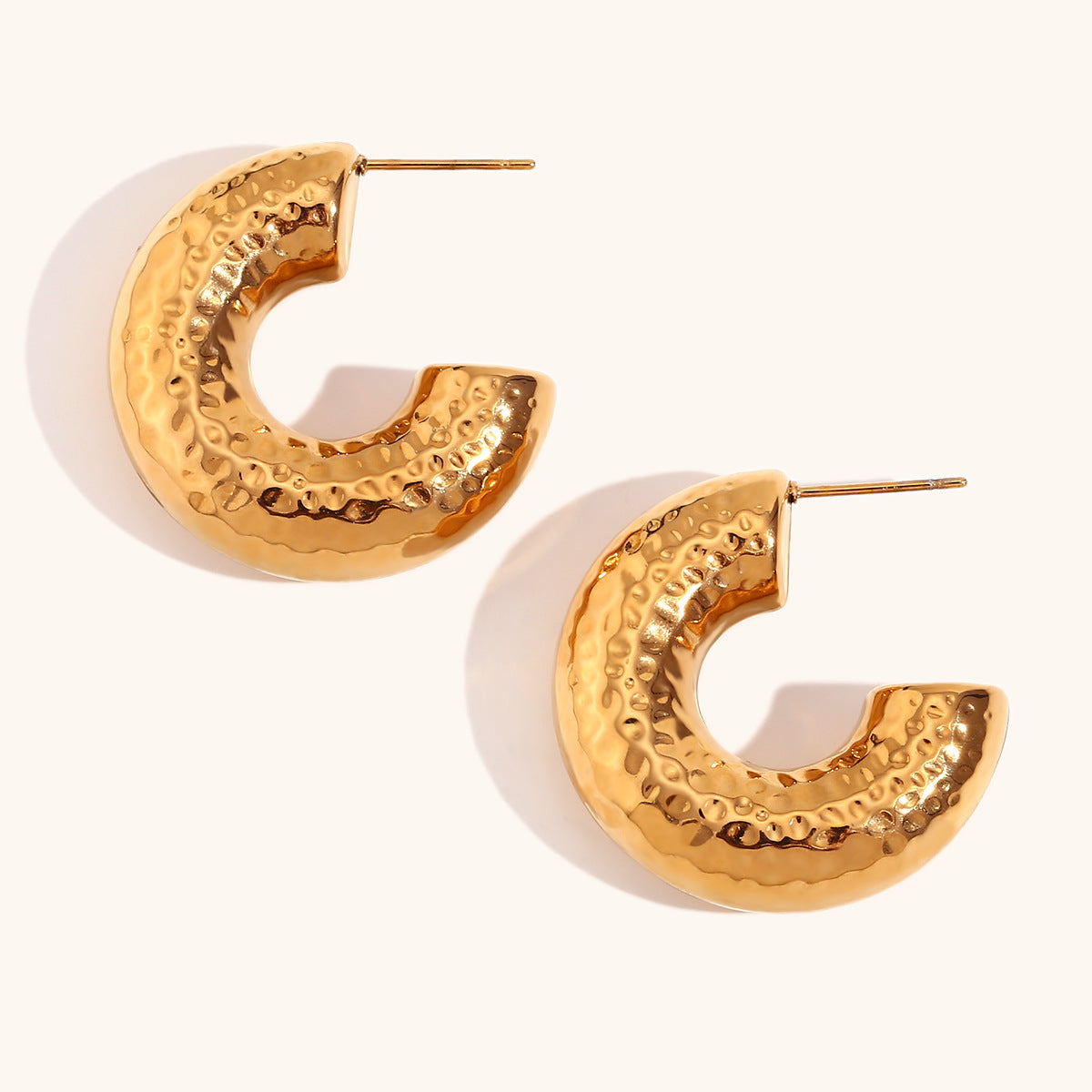 Aurora Textured Hoop Earrings