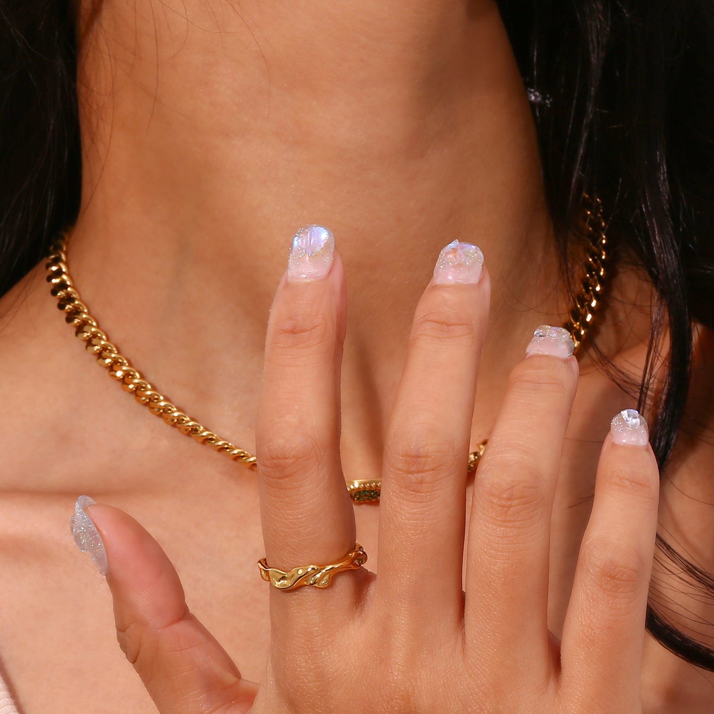Molten Wave Textured Ring