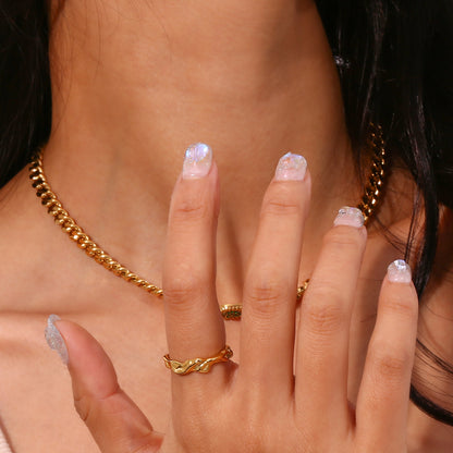 Molten Wave Textured Ring