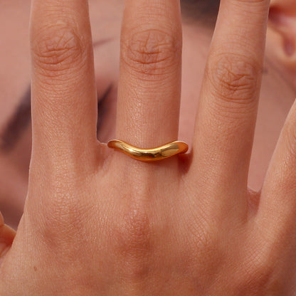 Modern Organic Wave Ring