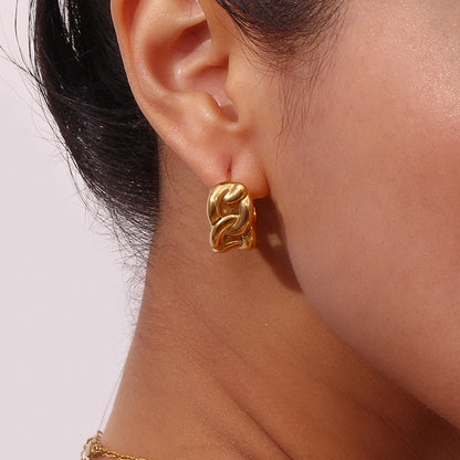 Bold Braided Hoop Earrings