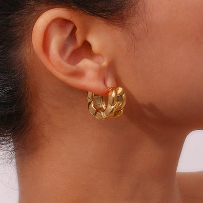 Bold Braided Hoop Earrings