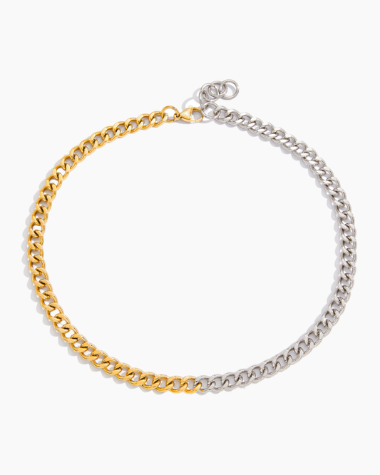 Dual Tone Bold Chain Necklace