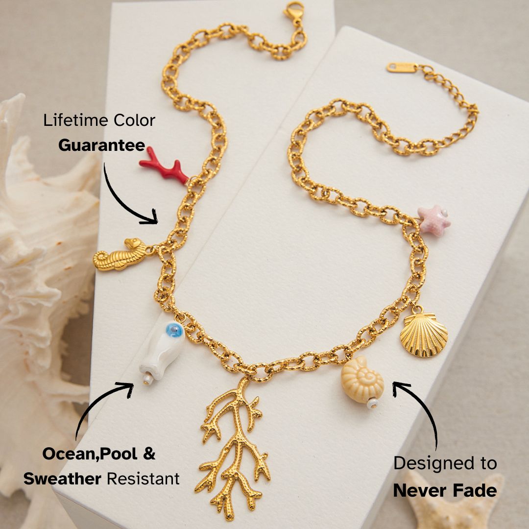 Coral Sea Dream Charm Necklace