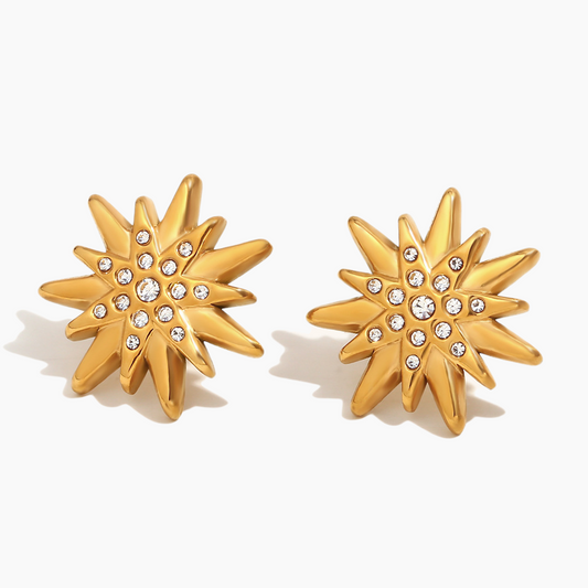 Celestial Starburst Stud Earrings