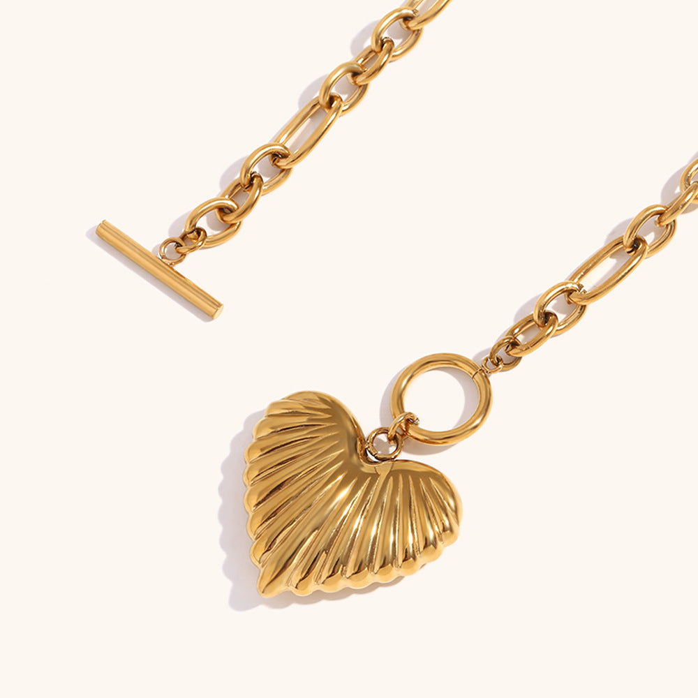 Gilded Heart Chain Necklace