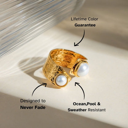 Aurelia Twin Pearl Ring