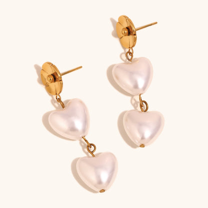 Blossom Heart Pearl Earrings
