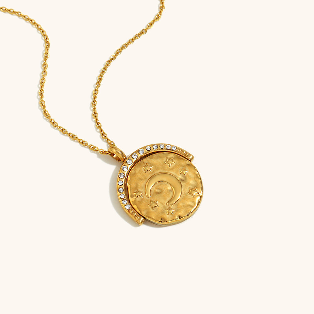 Lunar Glow Medallion Necklace