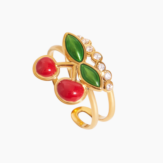 Cherry Pop Adjustable Ring