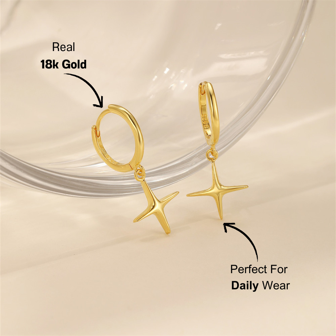 Boucles d'oreilles créoles en argent sterling 925 avec croix