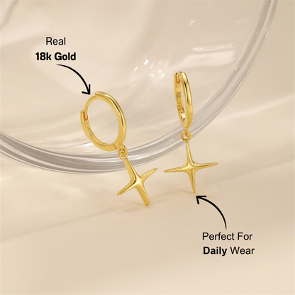 Cross Hoop Earrings