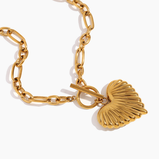 Gilded Heart Chain Necklace