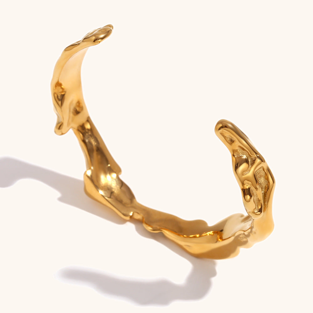 Molten Gold Cuff Bracelet