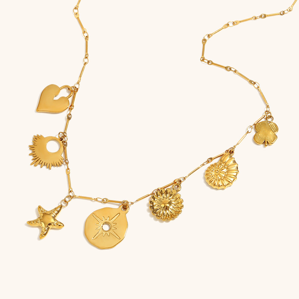 Celestial Charm Medallion Necklace