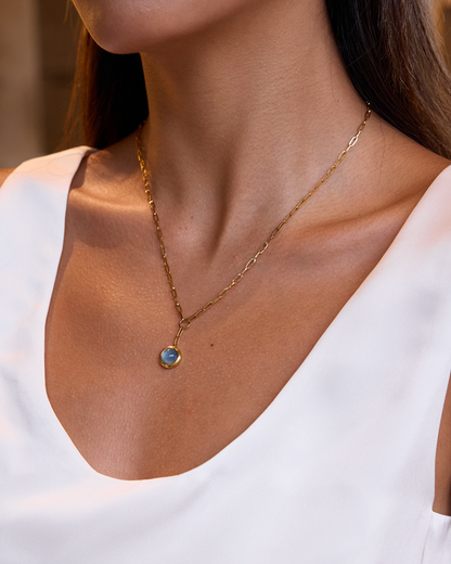 Blue Moon Pendant Necklace