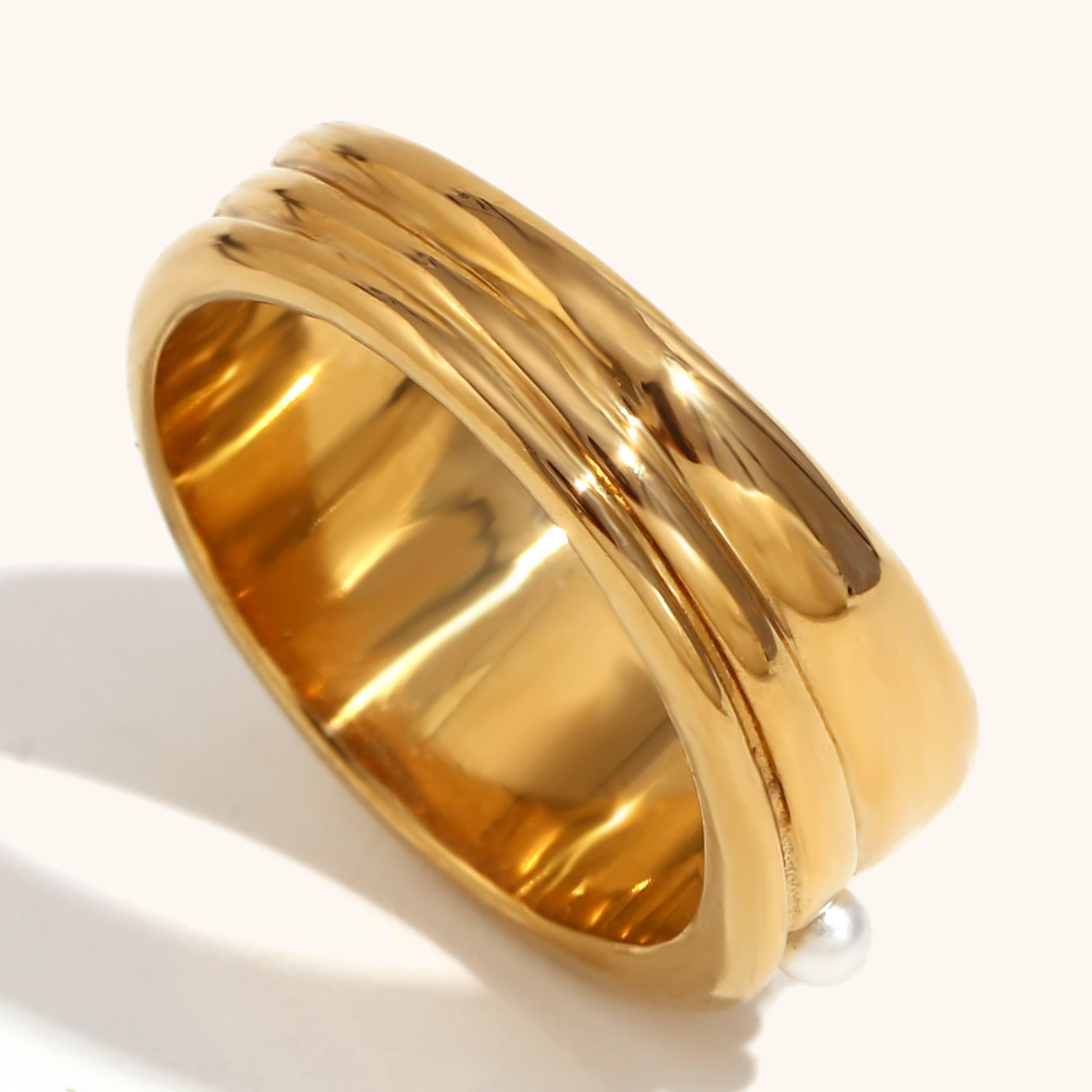 Pearl Row Statement Ring