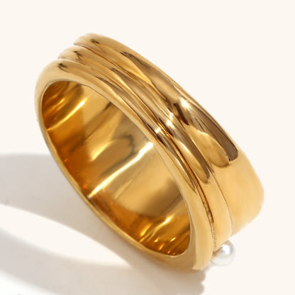Pearl Row Statement Ring