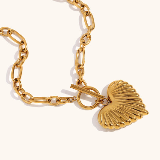 Gilded Heart Chain Necklace