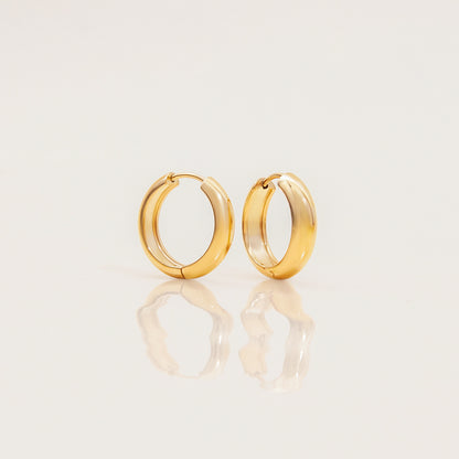 Classic waterproof gold earrings for daily wear
