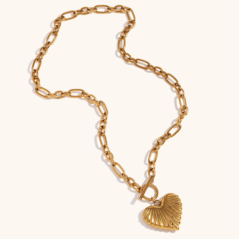 Gilded Heart Chain Necklace