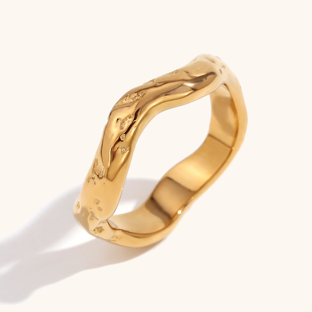 Molten Texture Stacking Ring