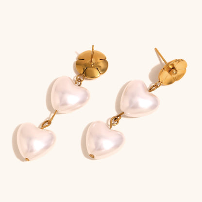Blossom Heart Pearl Earrings