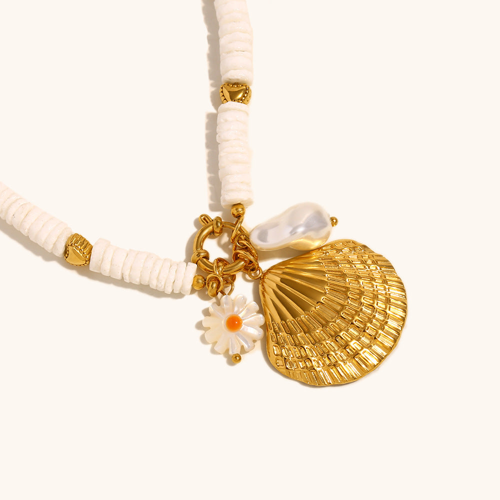 Golden Tide Shell Necklace