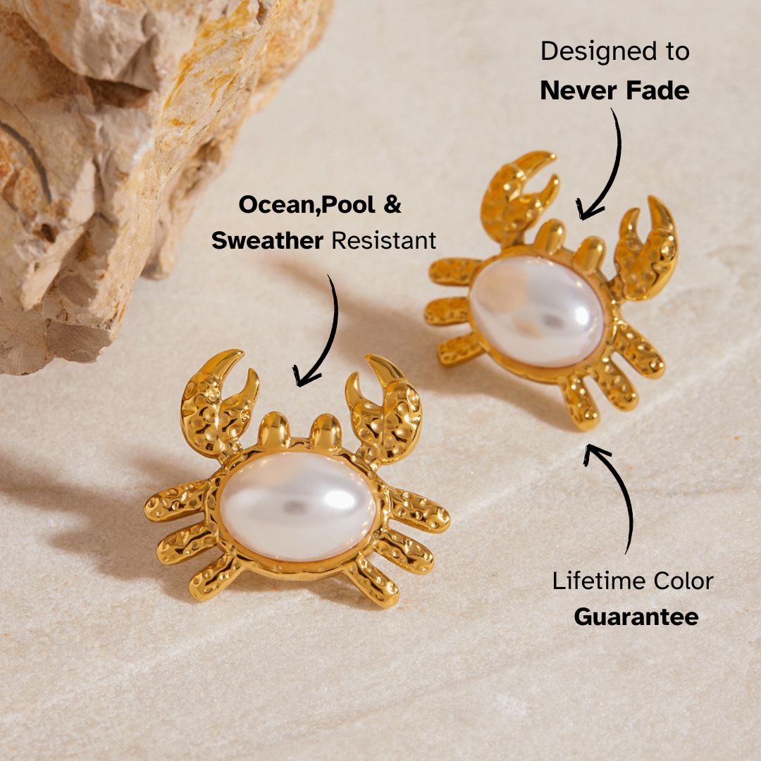Ocean Treasure Crab Earrings