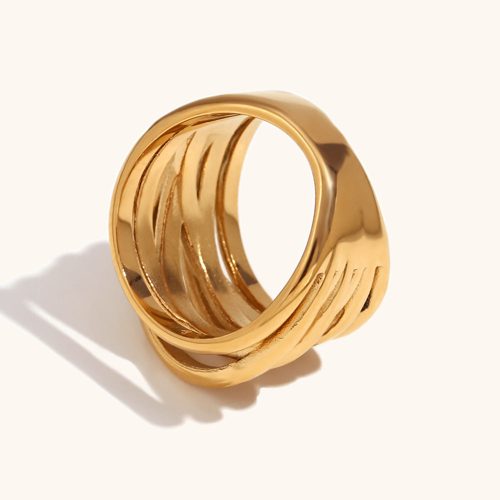 Twisted Wave Statement Ring