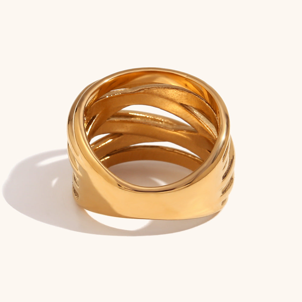 Twisted Wave Statement Ring