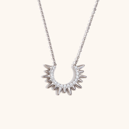 Celestial Sunburst Pendant Necklace