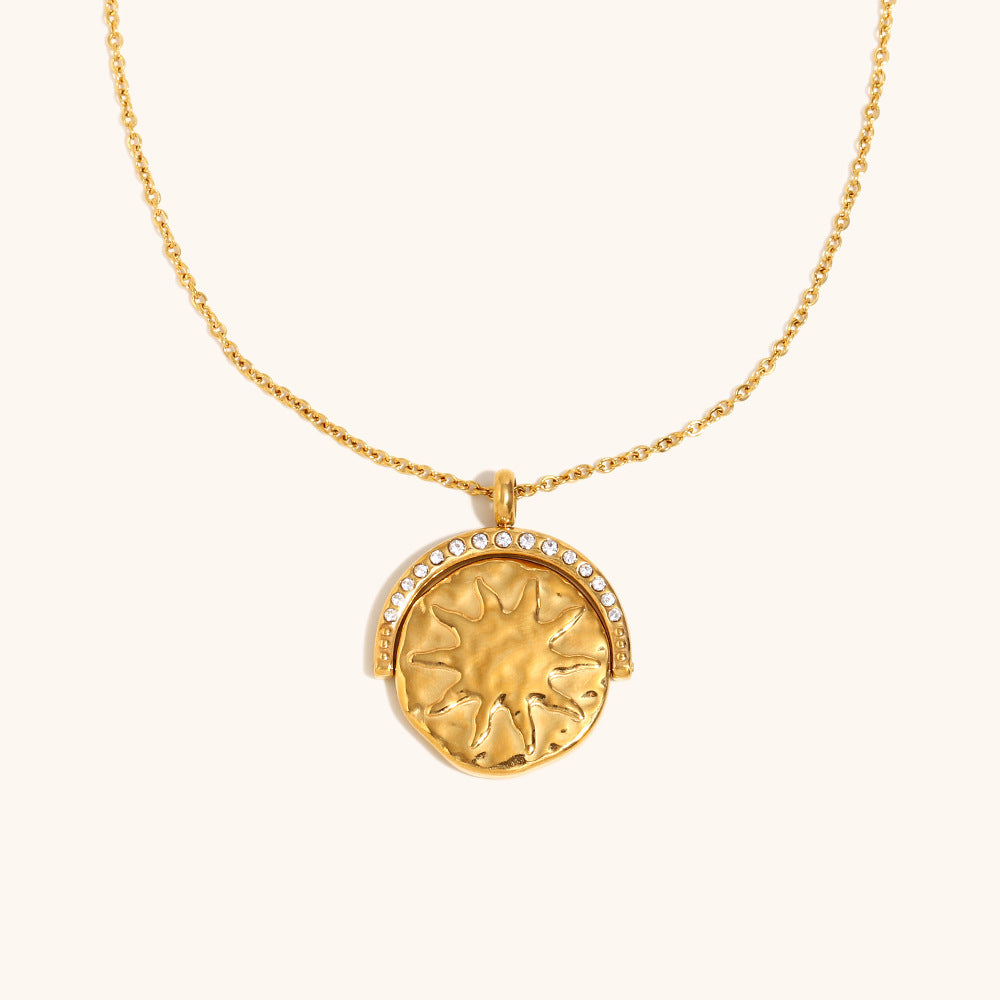 Lunar Glow Medallion Necklace