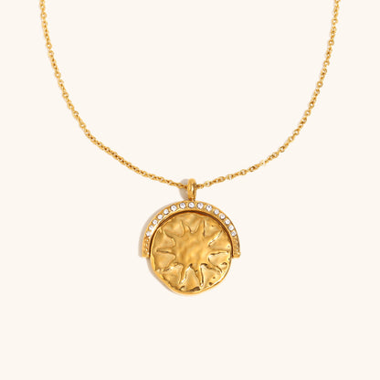 Lunar Glow Medallion Necklace