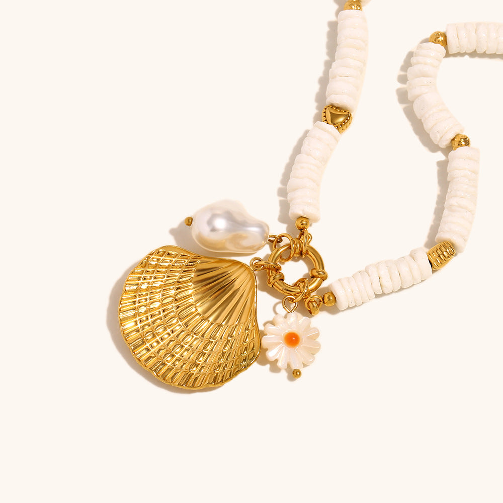 Golden Tide Shell Necklace