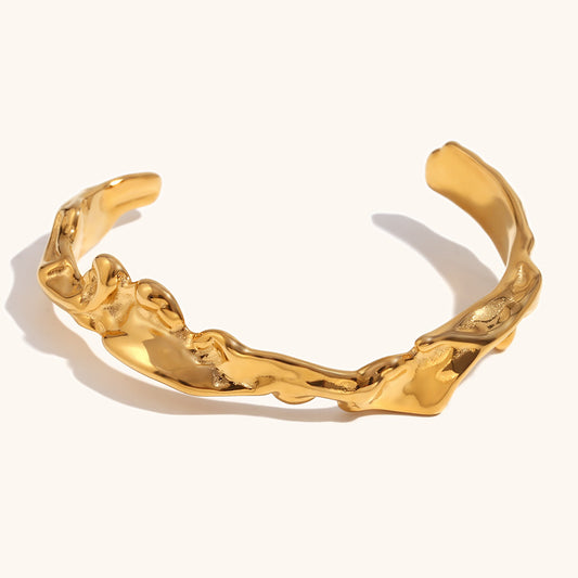 Molten Gold Cuff Bracelet