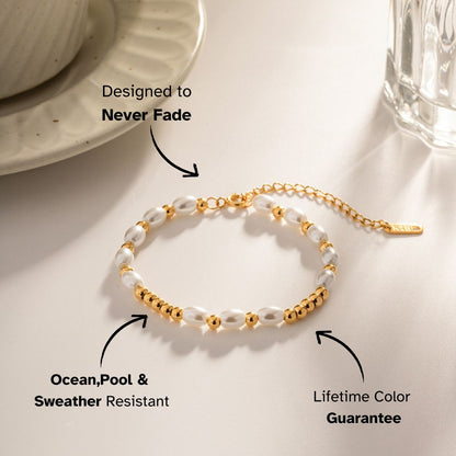 Golden Pearl Harmony Bracelet
