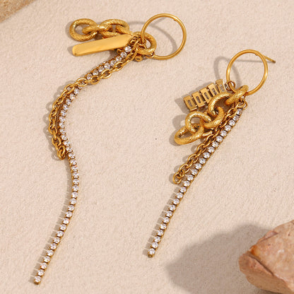 Rebel Glint Chain Drop Earrings