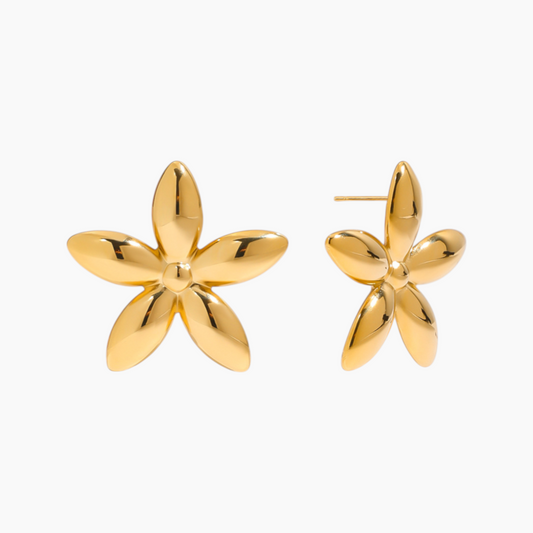 Golden Bloom Petal Studs