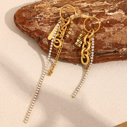 Rebel Glint Chain Drop Earrings