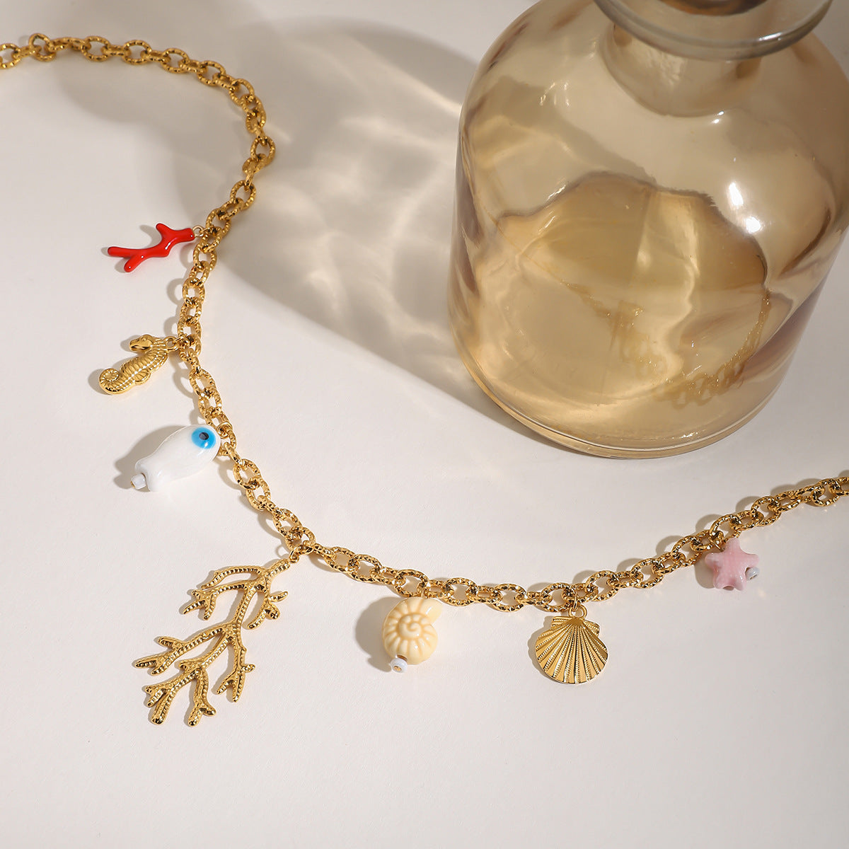 Coral Sea Dream Charm Necklace