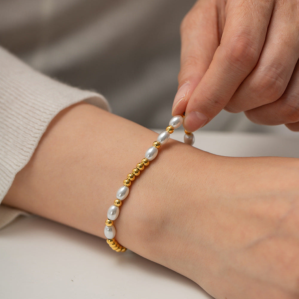 Golden Pearl Harmony Bracelet