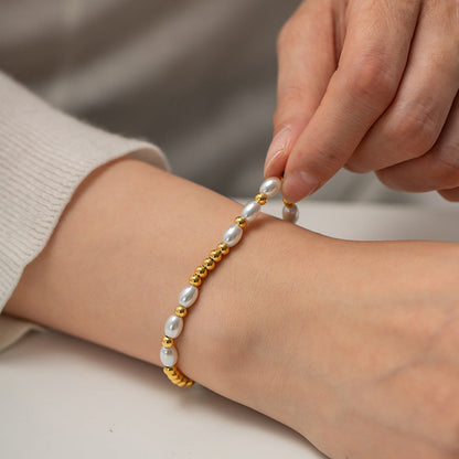 Golden Pearl Harmony Bracelet