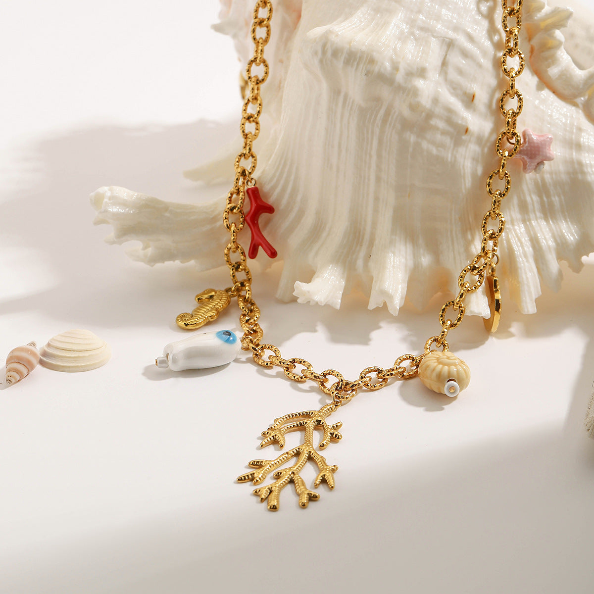 Coral Sea Dream Charm Necklace