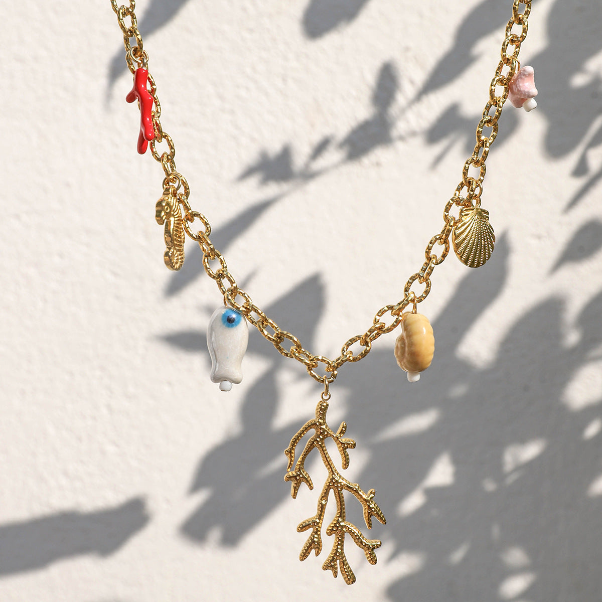 Coral Sea Dream Charm Necklace