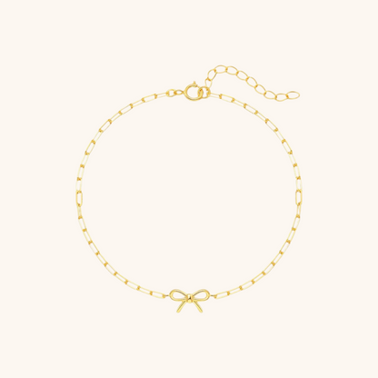 Paperclip Chain Bow Bracelet