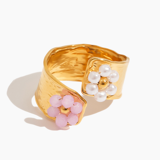 Petal Twins Open Ring