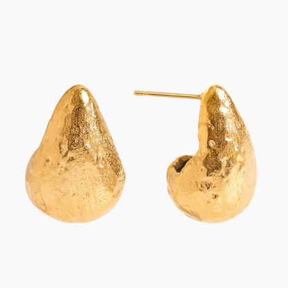Molten Teardrop Stud Earrings