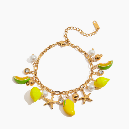 Citrus Glow Charm Bracelet