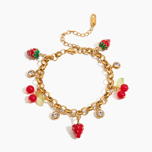 Berry Bloom Charm Bracelet